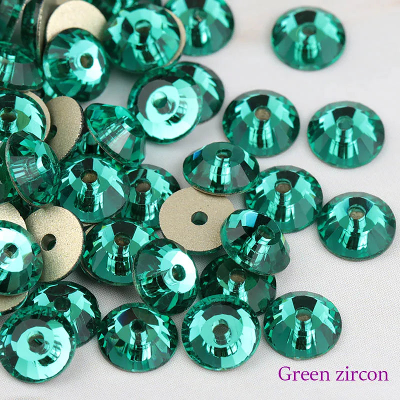 QIAO Glass Round Rhinestones for Wedding Dresses | Sparkling DIY Crystal Accents from SS12 to SS30