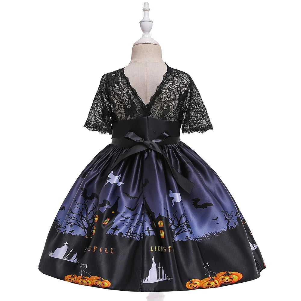 Girls Dress Halloween Costume For Kids Girl Party Dresses Children Girls Pumpkin Lace Witch Printed Cosplay Princess Dress The jack market .AU The jack market .AU Mum & Kids: Essential Products for Every Family $ 44 14:350852#black;200000463:200004187#100 (2T)