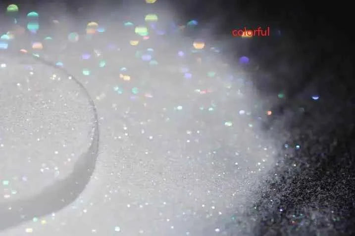 0.1mm Extra Fine Holographic White Colorful Shinning Glitter Spangle Dust for DIY lipstick,Cosmetics,Nail Art Craft Decoration