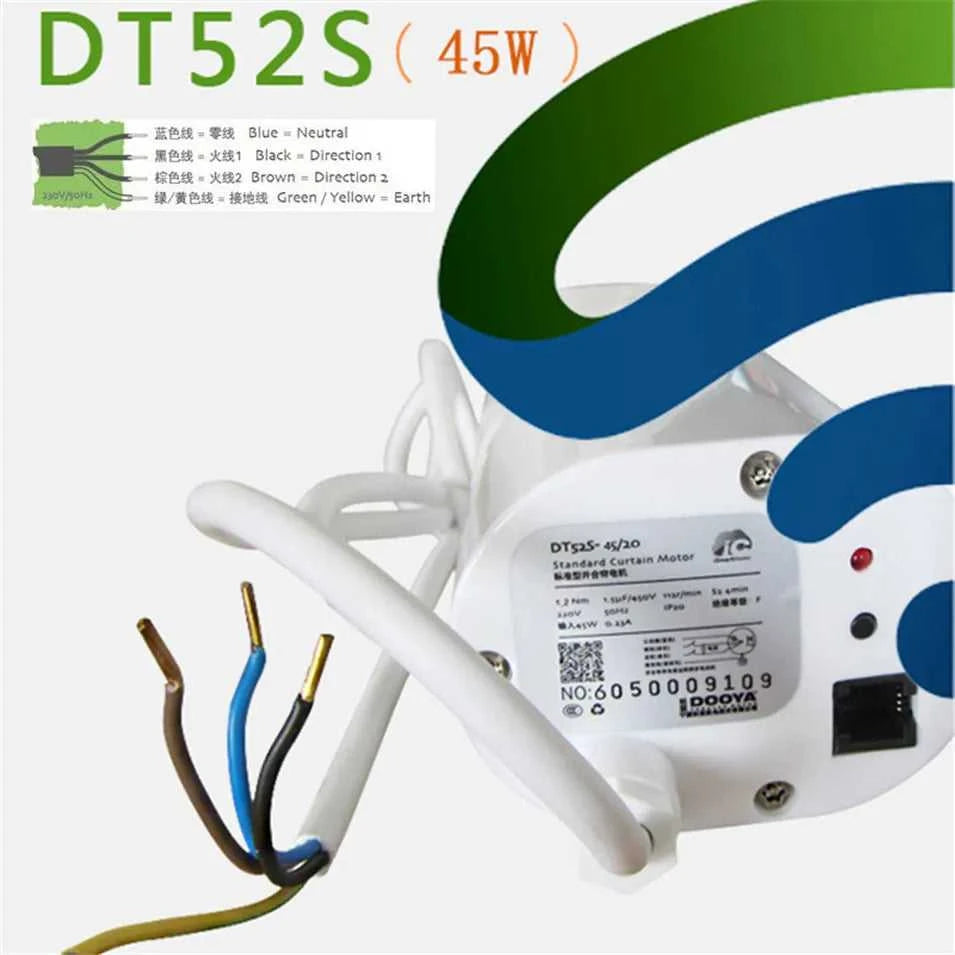 Dooya DT52S 45w Electric Curtain Motor,4 Wire Strong Power Engineering Motor for Open Close Window Curtain Track,Home Automation The jack market .AU The jack market .AU Home $ 137 <none>