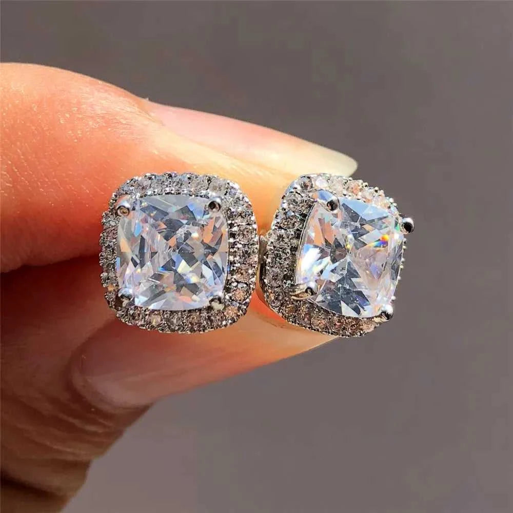 Luxury Female Crystal Zircon Stone Earrings Fashion Silver Color Jewelry Vintage Double Stud Earrings For Women The jack market .AU The jack market .AU Jewellery & Chains $ 47 200001034:361180#Silver Yellow