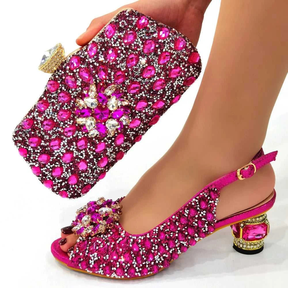 Doershow beautiful Italian Shoes And Bag Sets For Evening Party With Stones Italian Leather Handbags Match Bags!!HWE1-1 The jack market .AU The jack market .AU Step Up Your Style: Trendy Shoes for Every Occasion! $ 128 14:175;200000124:100010482