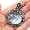 Natural Stone Abalone Shell Charms Round Lapis Lazuli Tiger Eye Pendant for Jewelry Making DIY Necklace Accessories Size 38x42mm The jack market .AU The jack market .AU Jewellery & Chains $ 52 200001033:200004862#Black Shell