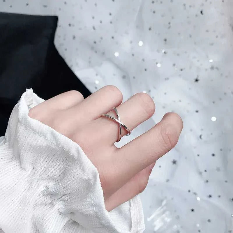Foxanry Wholesale Silver Color Party Rings for Women Couples Minimalist Geometric Cross Handmade Ring Creative Jewelry The jack market .AU The jack market .AU Jewellery & Chains $ 50 200000369:200001539;200000783:29#Silver Color