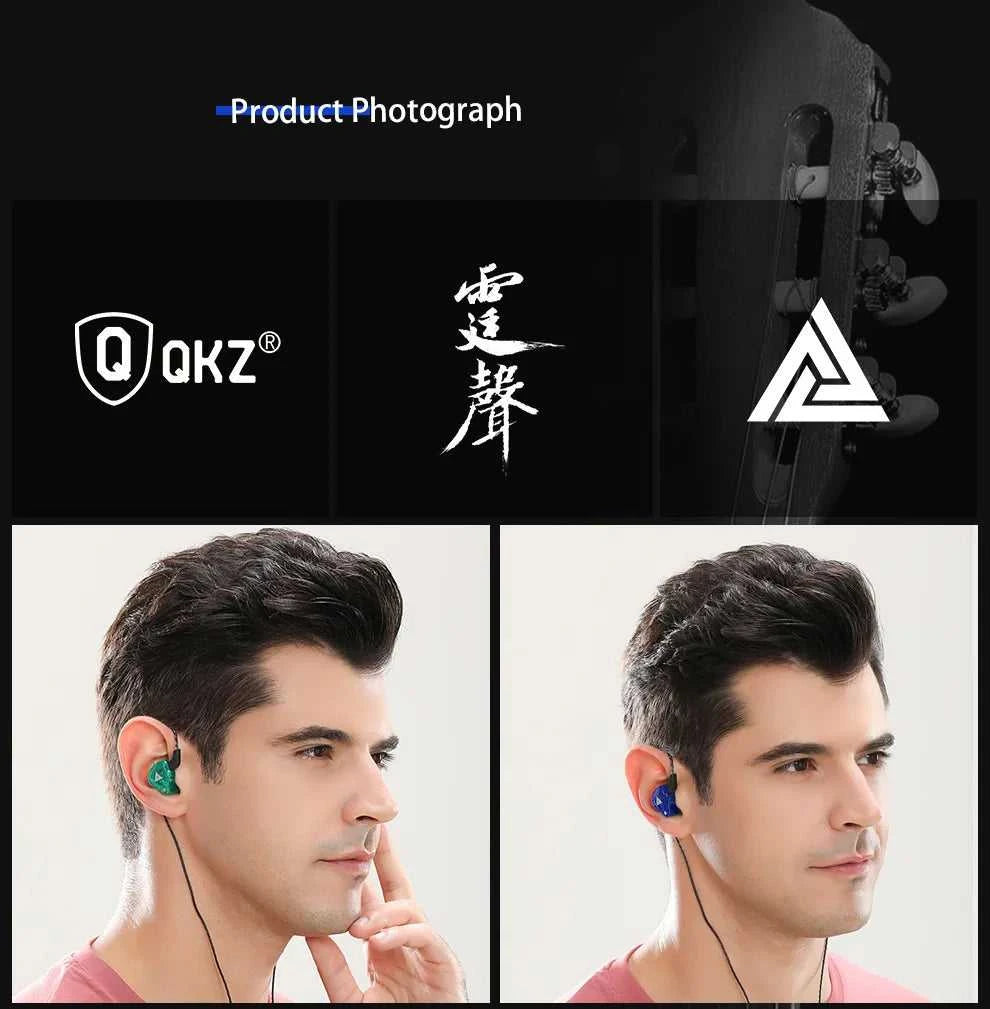 QKZ AK6 Wired Headphones Dual Drive HiFi Earphone with Microphone 3.5mm Sport Running Music Earbuds Bass Stereo Headset Original The jack market .AU The jack market .AU Accessories Electronics $ 51 14:350853#AK6 Green B