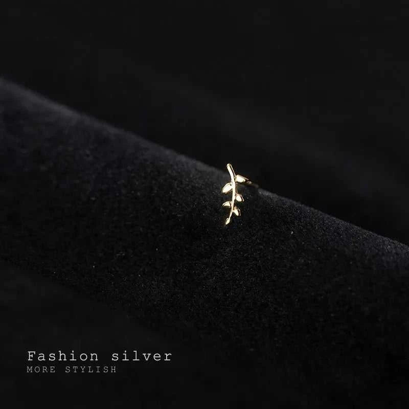 WANTME 925 Sterling Silver Fashion Cute Romantic Leaf Small Stud Earrings for Women Simple Party Piercing Jewelry Accessories The jack market .AU The jack market .AU Jewellery & Chains $ 57 200000226:29#Silver