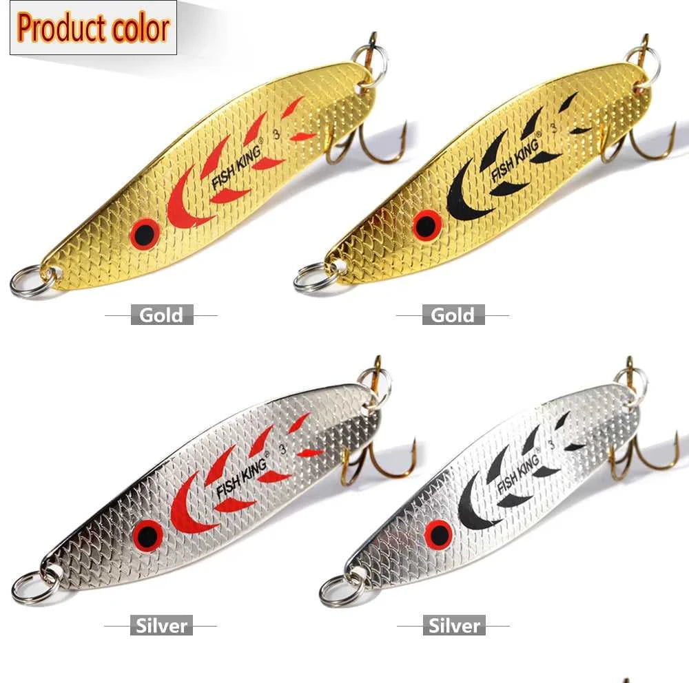 FISH KING 20-30g Metal Spoon Hard Fishing Lure Artificial Wobblers For Trolling Trout Spoon Bait Bass Pike With Treble Hook The jack market .AU The jack market .AU Fishing Gear $ 20 14:200002984#004;5:100014443#30g