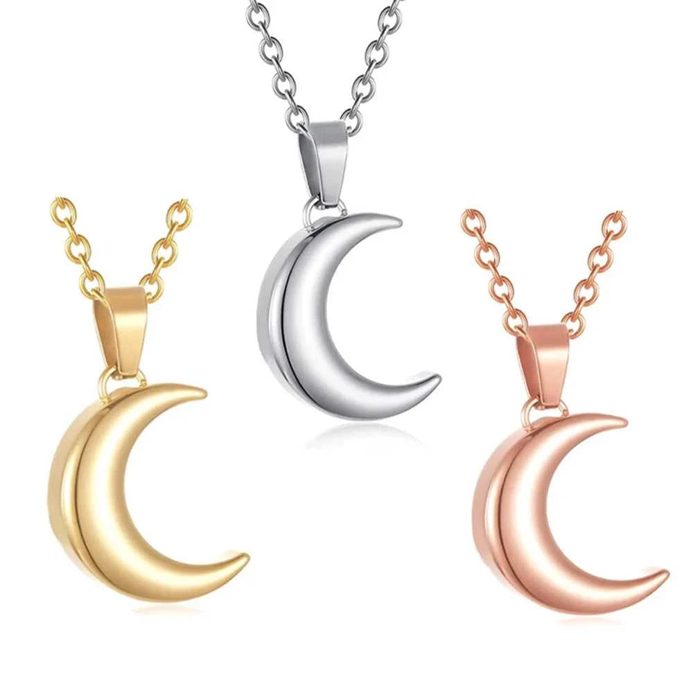 Stainless Steel Crescent Moon Pendant Cremation Jewelry Urn Necklaces for Human Pet Ashes Memorial Jewelry Gift for Women Men The jack market .AU The jack market .AU Jewellery & Chains $ 53 200001033:361187#Rose Gold