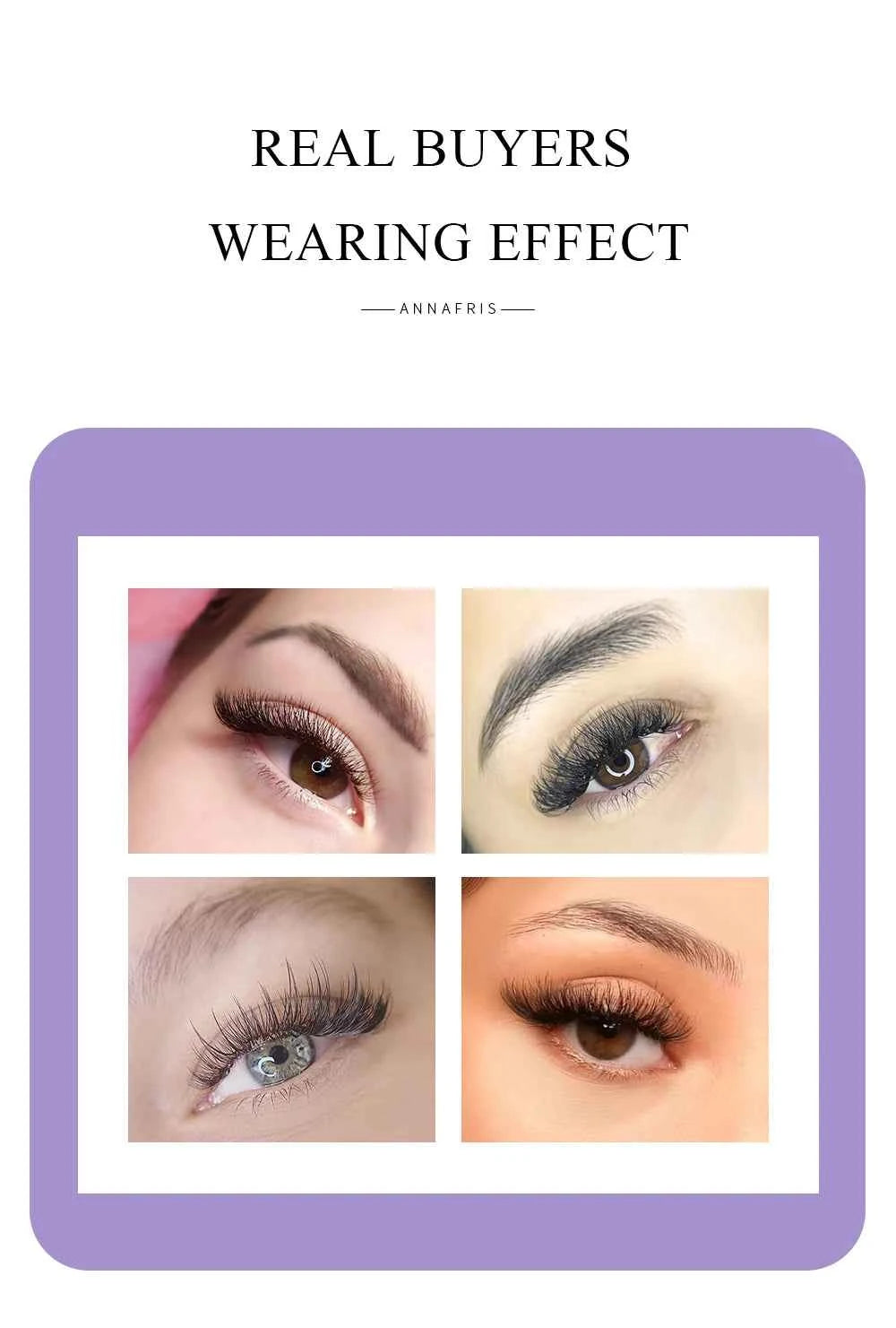 ANNAFRIS Premium Mink Eyelash Extensions - 5 Cases, 16 Rows, C/DD Curl for Stunning, Natural Volume