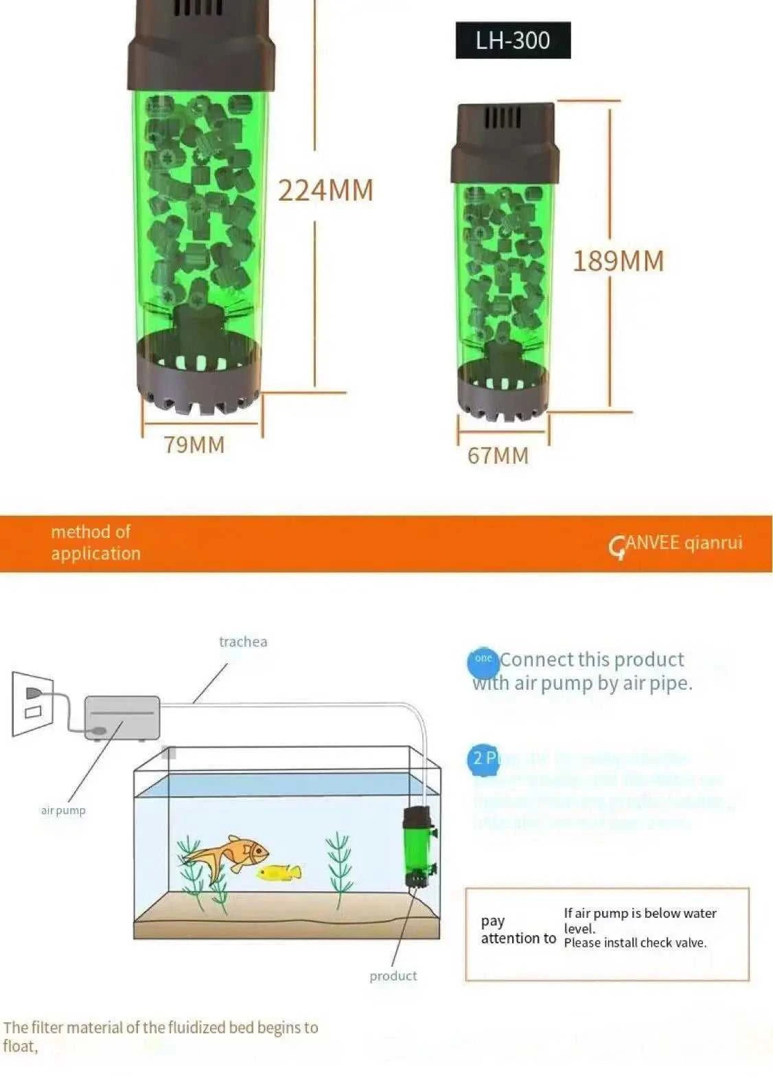 Fish tank fluidized bed filter oxygen supply water fairy rolling filter biochemical filter physical filter aquarium accessories， The jack market .AU The jack market .AU Fishing Gear $ 35 14:29#S
