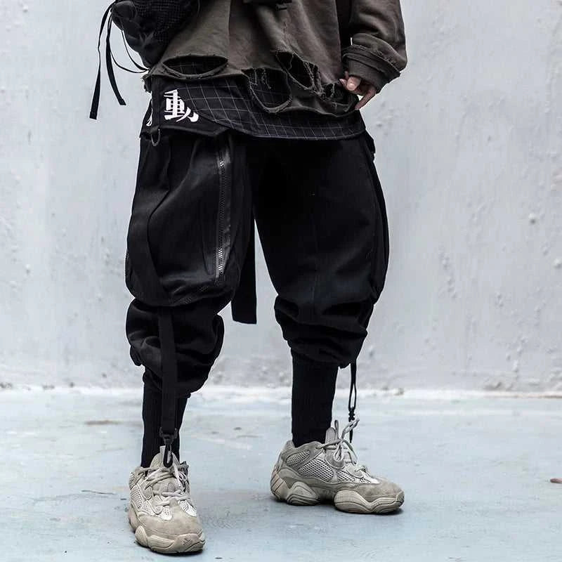 11 BYBB'S DARK Hip Hop Cargo Pants Men Embroidery Joggers Trousers Elastic Waist Rock Ribbon Streetwear Pant Male Black The jack market .AU The jack market .AU Men Fashion $ 88 14:193#black;5:361385
