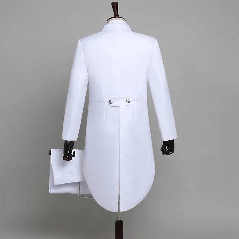 Tuxedo Dress Suits Men Embroidery Shiny Lapel Tail Coat Tuxedo Wedding Groom Tailcoats Party Stage Singer Suits Dress Coat Tails The jack market .AU The jack market .AU Men Fashion $ 69 14:200002130#Flower white;5:100014065