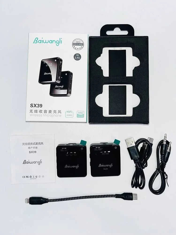 SX39 Wireless Lavalier Microphone Live Broadcast Radio Recording Portable Noise Reduction for DSLR Camcorder Smartphone Tablet The jack market .AU The jack market .AU Accessories Electronics $ 74 14:175#1MIC IOS