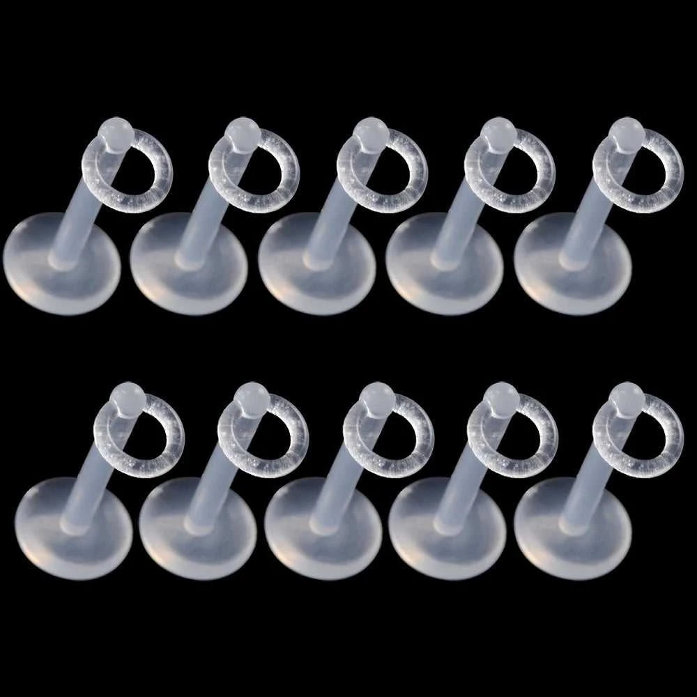 10pcs Bio Flexible PTFE Push-in Pin Labret Retainer Bead Flesh Color Earring Lip Ring Stud Fashion Body Piercing Jewelry The jack market .AU The jack market .AU Jewellery & Chains $ 47 200000783:175#1.2x8x3mm;200001033:200003763#Clear-Cone;200007763:201336100