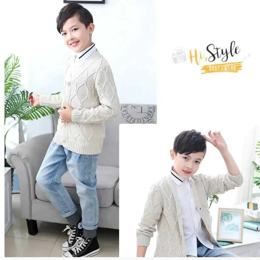 2023 new Spring Autumn Boys Sweater Solid Color Keep Warm Knitting Jacquard Weave V-neck Cardigan For Kids 2-10 Years Old The jack market .AU The jack market .AU Mum & Kids: Essential Products for Every Family $ 42 14:1254#Picture Color;200000463:200004187#2T-3T