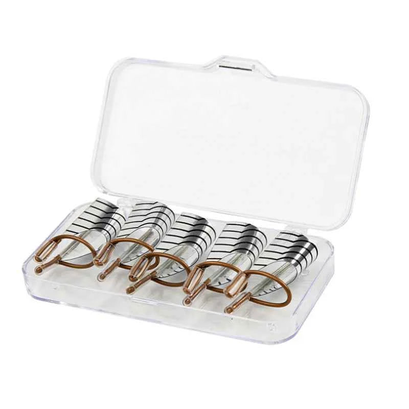Acrylic French Nail Art Tips - 5 Reusable Nail Forms for Perfect Extensions with UV Gel