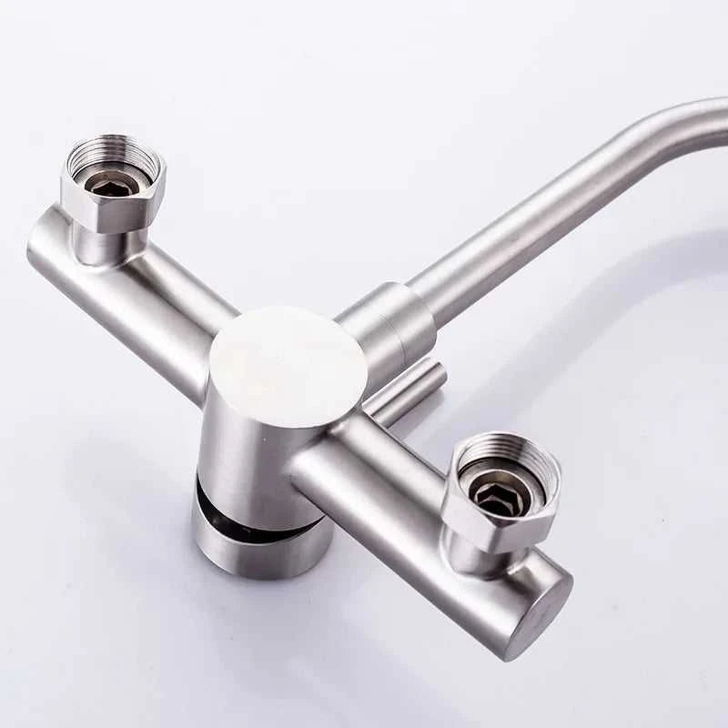 304 Stainless Steel Kitchen Wall-mounted Sink Faucet Double Hole Rotatable Hot and Cold Dish Sink Dish Sink Tap The jack market .AU The jack market .AU Home $ 101 <none>