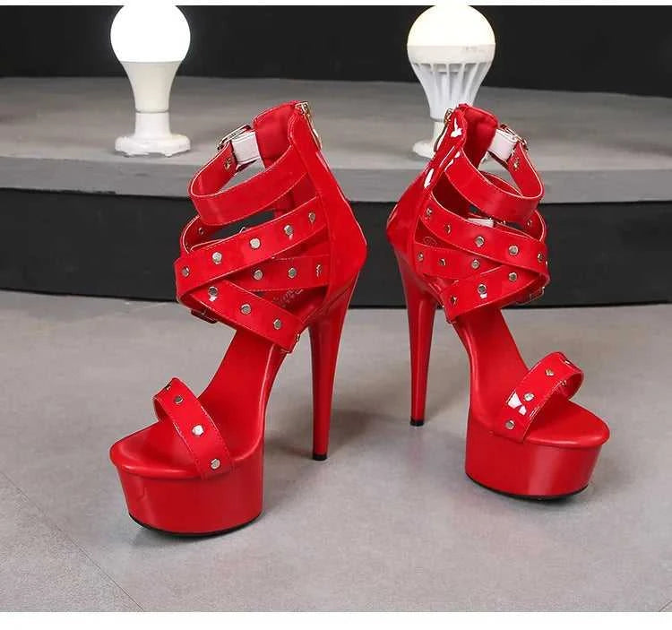 2025 Mclubgirl 8661 Series 15cm Heel 4.5cm Platform 8 Model Rivet Pull ROMAN SANDALS Quick Sell High Heels 15cm LFD The jack market .AU The jack market .AU Step Up Your Style: Trendy Shoes for Every Occasion! $ 86 14:771#15CM-Apricot;200000124:200000898