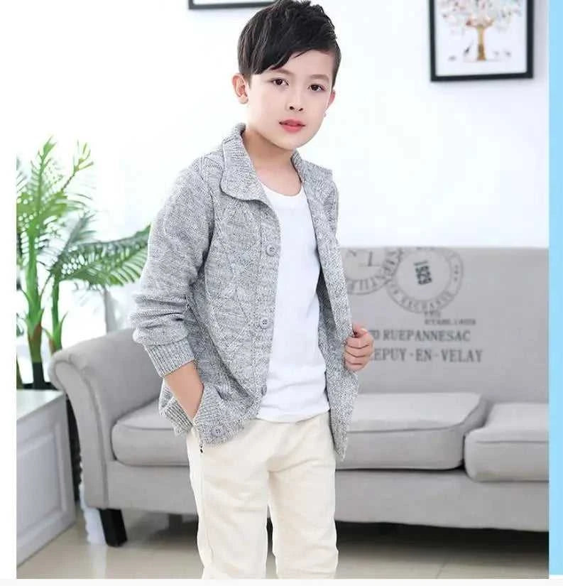 2023 new Spring Autumn Boys Sweater Solid Color Keep Warm Knitting Jacquard Weave V-neck Cardigan For Kids 2-10 Years Old The jack market .AU The jack market .AU Mum & Kids: Essential Products for Every Family $ 42 14:1254#Picture Color;200000463:200004187#2T-3T