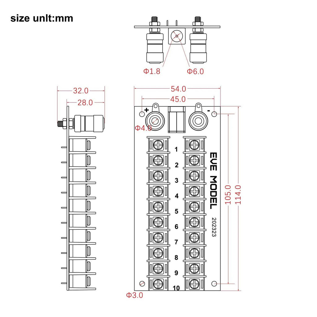 Evemodel 1X Power Distribution Board 3 Inputs 10 pairs Outputs for DC AC Voltage PCB005 Power Control The jack market .AU The jack market .AU Little Wonders $ 62 <none>