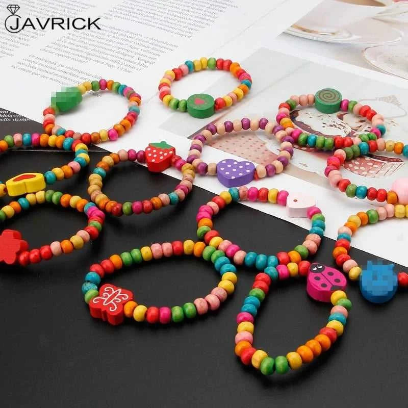 12Pcs/Set Colourful Wooden Bracelets Little Girls Bracelets Kit Kids Fashion Jewelry For Family Friends Jewerly Gifts The jack market .AU The jack market .AU Jewellery & Chains $ 53 <none>