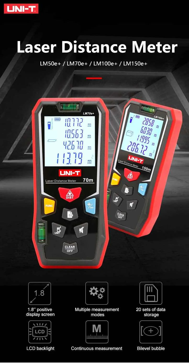 UNI-T Laser Rangefinder - Precision 70m & 150m Distance Measurement for Accurate Projects