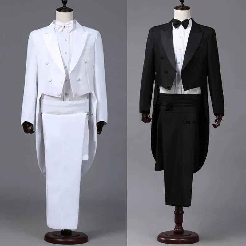 Tuxedo Dress Suits Men Embroidery Shiny Lapel Tail Coat Tuxedo Wedding Groom Tailcoats Party Stage Singer Suits Dress Coat Tails The jack market .AU The jack market .AU Men Fashion $ 69 14:200002130#Flower white;5:100014065