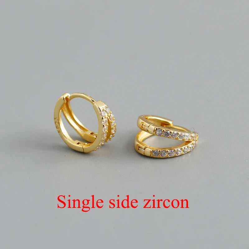 WANTME 925 Sterling Silver Simple Glossy Double Ear Buckle for Women Unique Charm Party Hoop Earrings Fine Jewelry Accessories The jack market .AU The jack market .AU Jewellery & Chains $ 72 200000226:865#MEJ518-Gold