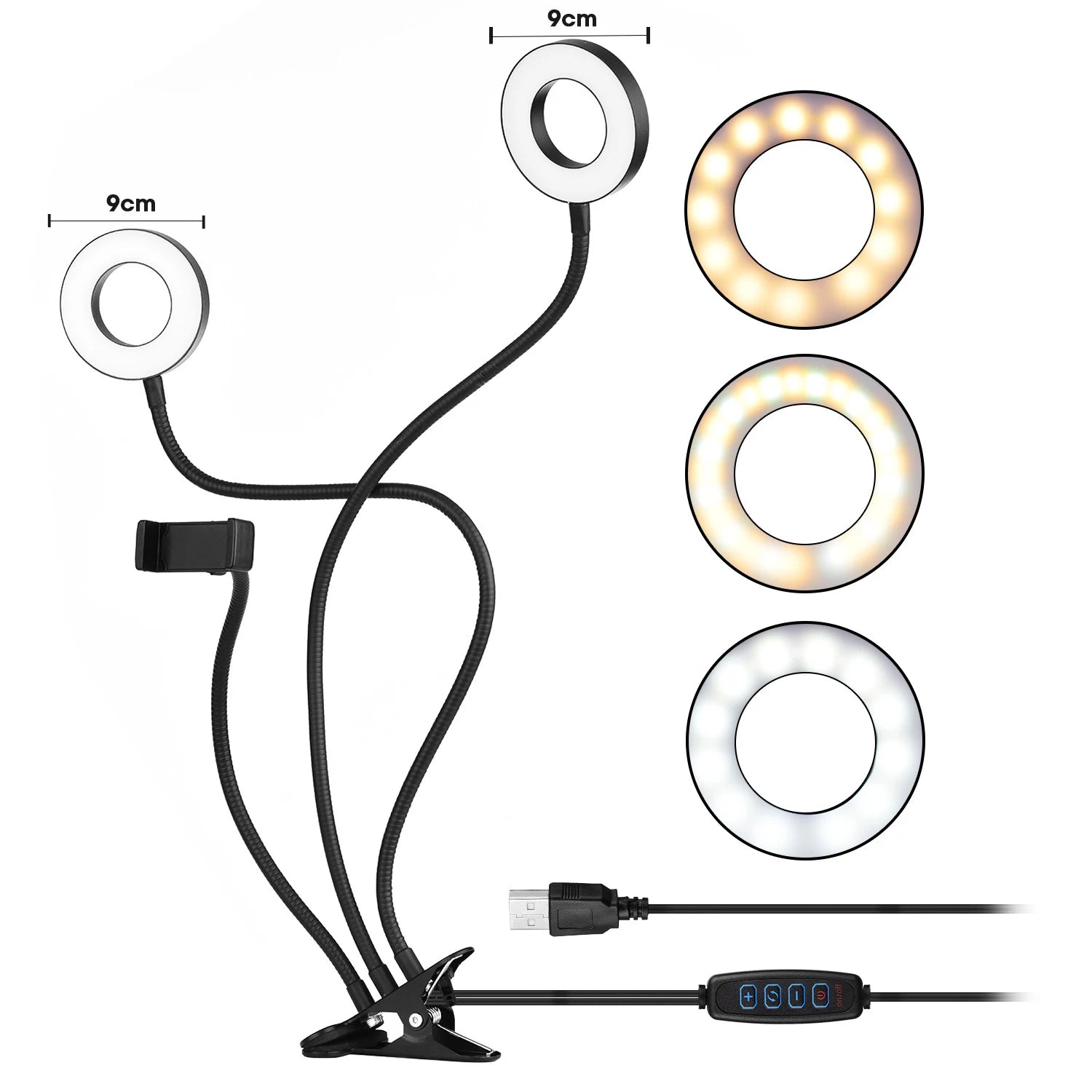 Selfie Ring Light With Long Arm Lazy Mobile Phone Holder Bracket Photography ringlight LED Light For Youtube tik tok Live Stream
