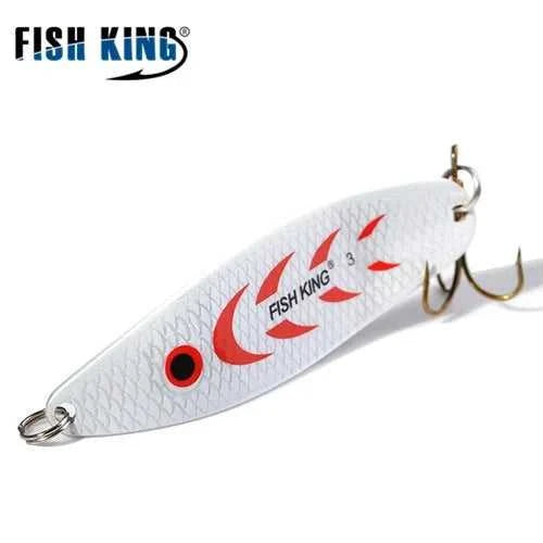 FISH KING 20-30g Metal Spoon Hard Fishing Lure Artificial Wobblers For Trolling Trout Spoon Bait Bass Pike With Treble Hook The jack market .AU The jack market .AU Fishing Gear $ 20 14:200002984#004;5:100014443#30g
