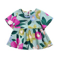 Sanlutoz Summer Baby Girls Dresses Princess Cotton Dress for Baby Flowers Baby Clothes Short Sleeve