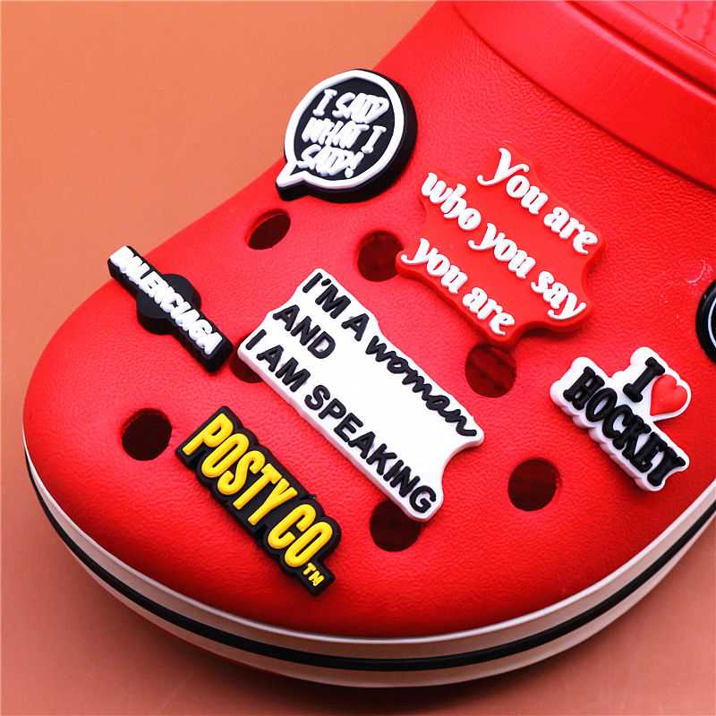 Single Sale 1pcs Rights Protection Shoe Charms Woman Speaking Shoe Accessories Decoration Fit Kids Party Gifts U251 The jack market .AU The jack market .AU Step Up Your Style: Trendy Shoes for Every Occasion! $ 49 14:173#3
