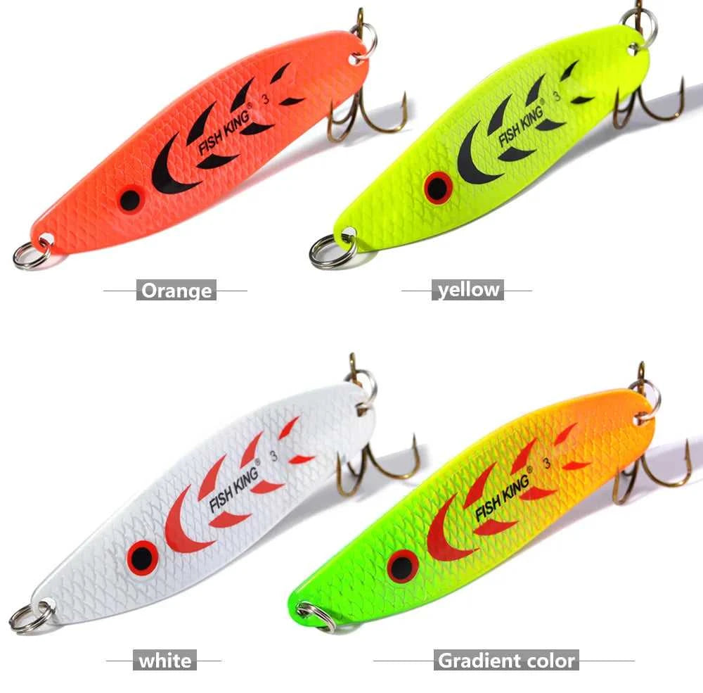 FISH KING 20-30g Metal Spoon Hard Fishing Lure Artificial Wobblers For Trolling Trout Spoon Bait Bass Pike With Treble Hook The jack market .AU The jack market .AU Fishing Gear $ 20 14:200002984#004;5:100014443#30g