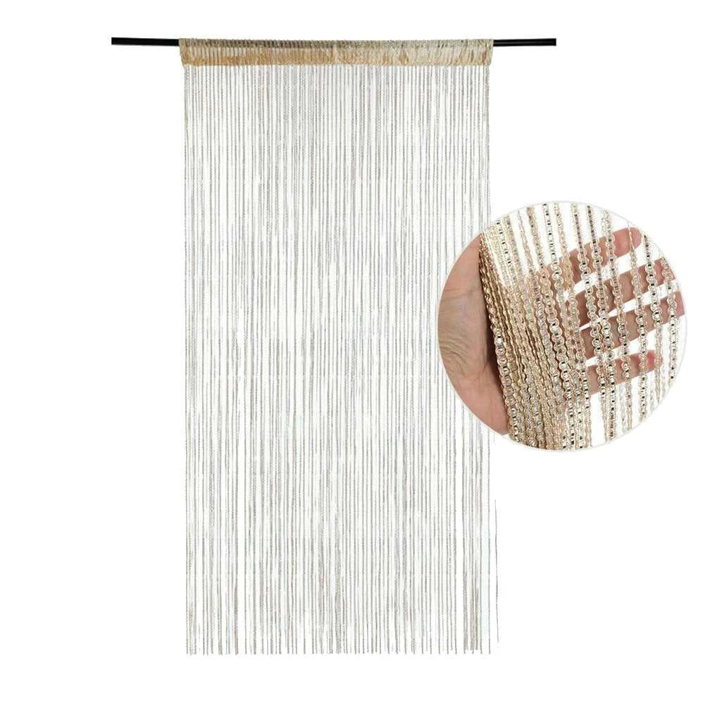 1m*2m Beaded Curtain Door Tassel String Curtain Partition Curtain Silver Tassel Silver Door Curtain Line Curtain Home Decoration The jack market .AU The jack market .AU Home $ 54 14:200003699#WH