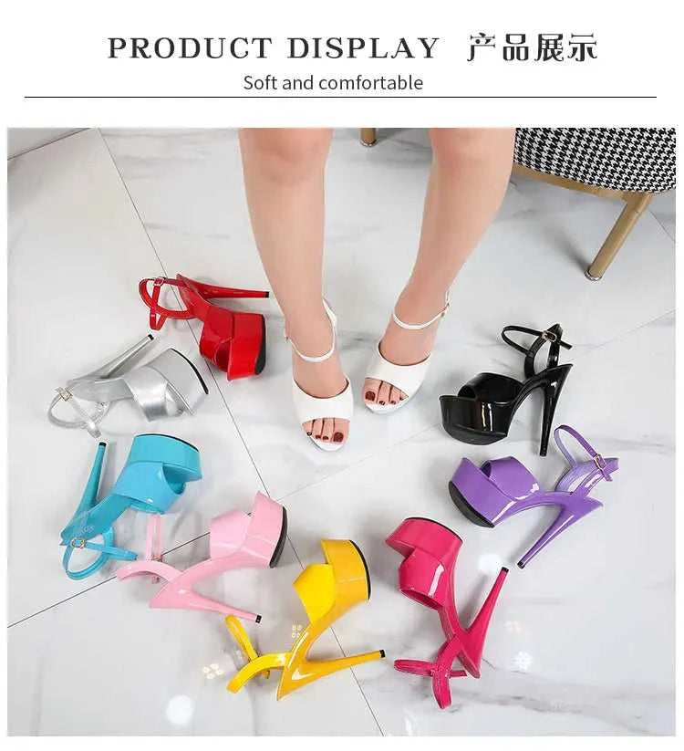 2022 Stripper Pole Dance Shoes High Heels Women Sexy Show Shoes Party Club 13 15 17CM Sandals Platform High-heeled Shoes Wedding The jack market .AU The jack market .AU Step Up Your Style: Trendy Shoes for Every Occasion! $ 94 14:366#Blue leopard;200000124:3434