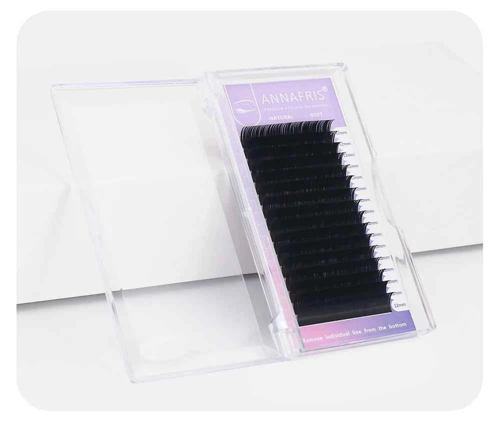 ANNAFRIS Premium Mink Eyelash Extensions - 5 Cases, 16 Rows, C/DD Curl for Stunning, Natural Volume