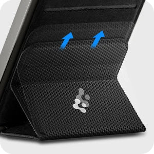 Spigen Magnetic Wallet Card Holder for MagSafe with Kickstand - Sleek Black Design