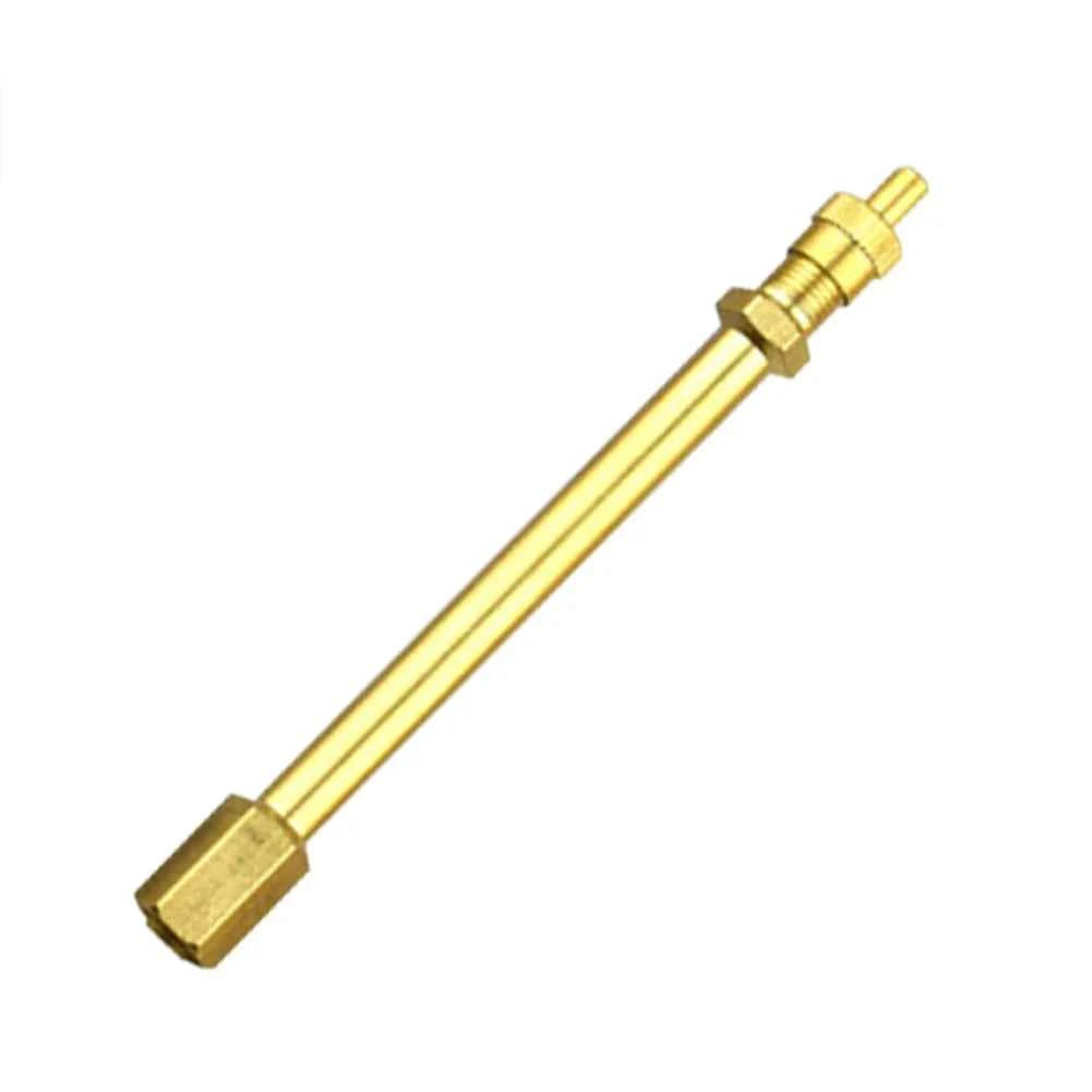 Brass Auto Tire Valve Extension Adaptor, Air Tyre Stem Extender Iation Stright Bore for Motorcycle, Bike, Mower and Scooter