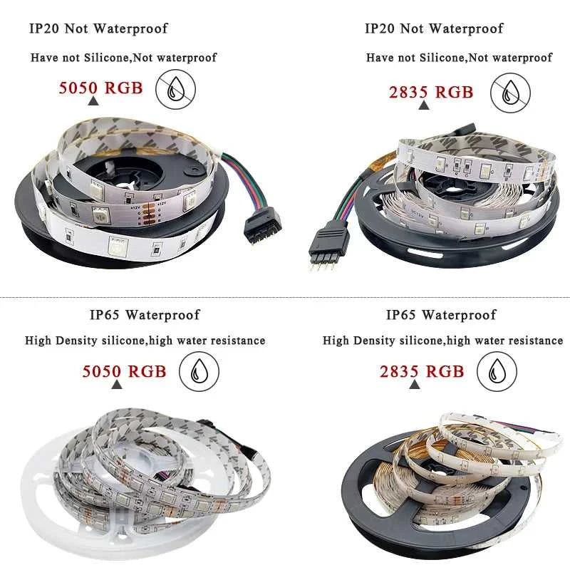 LED Strip DC 12V SMD 5050 Flexible Diode Ribbon Tape RGB 2835 Waterproof LED Light WIFI Remote Controller Works With Alexa Room The jack market .AU The jack market .AU Home $ 71 136:201455535#WIFI Controller Set;14:29#Non-Waterproof;200007763:201336104;249:200006306#SMD 5050;380:202452907#15m