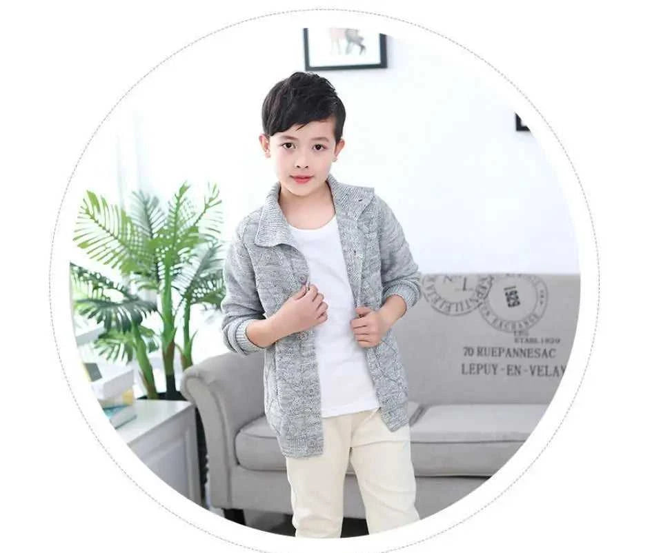 2023 new Spring Autumn Boys Sweater Solid Color Keep Warm Knitting Jacquard Weave V-neck Cardigan For Kids 2-10 Years Old The jack market .AU The jack market .AU Mum & Kids: Essential Products for Every Family $ 42 14:1254#Picture Color;200000463:200004187#2T-3T