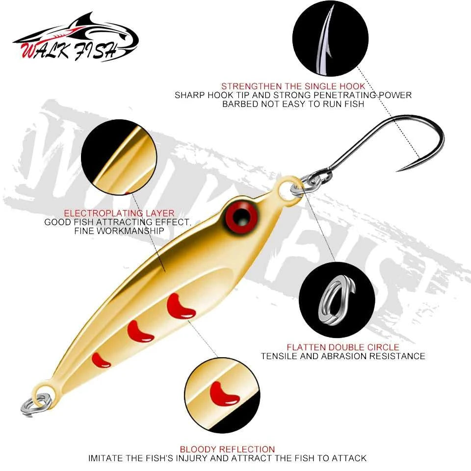 WALK FISH 3g 5g Metal Spoon Sequins Fishing Lure Winter Ice Jigging Crankbait Sinking Artifical Bait With Single Hook For Bass The jack market .AU The jack market .AU Fishing Gear $ 27 14:29#Gold;5:200000530#5g