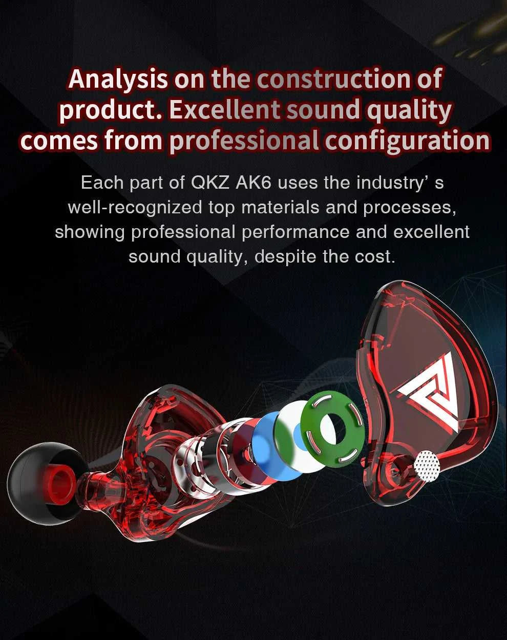 QKZ AK6 Wired Headphones Dual Drive HiFi Earphone with Microphone 3.5mm Sport Running Music Earbuds Bass Stereo Headset Original The jack market .AU The jack market .AU Accessories Electronics $ 51 14:350853#AK6 Green B