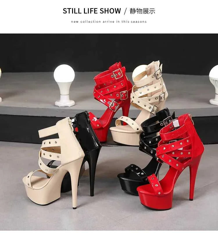 2025 Mclubgirl 8661 Series 15cm Heel 4.5cm Platform 8 Model Rivet Pull ROMAN SANDALS Quick Sell High Heels 15cm LFD The jack market .AU The jack market .AU Step Up Your Style: Trendy Shoes for Every Occasion! $ 86 14:771#15CM-Apricot;200000124:200000898