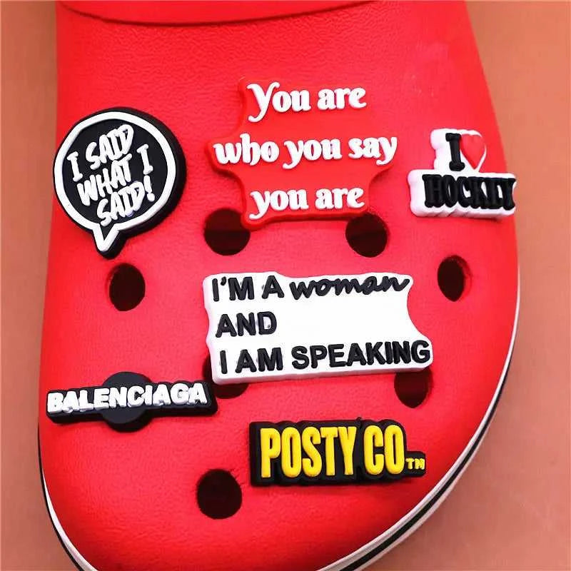 Single Sale 1pcs Rights Protection Shoe Charms Woman Speaking Shoe Accessories Decoration Fit Kids Party Gifts U251 The jack market .AU The jack market .AU Step Up Your Style: Trendy Shoes for Every Occasion! $ 49 14:173#3