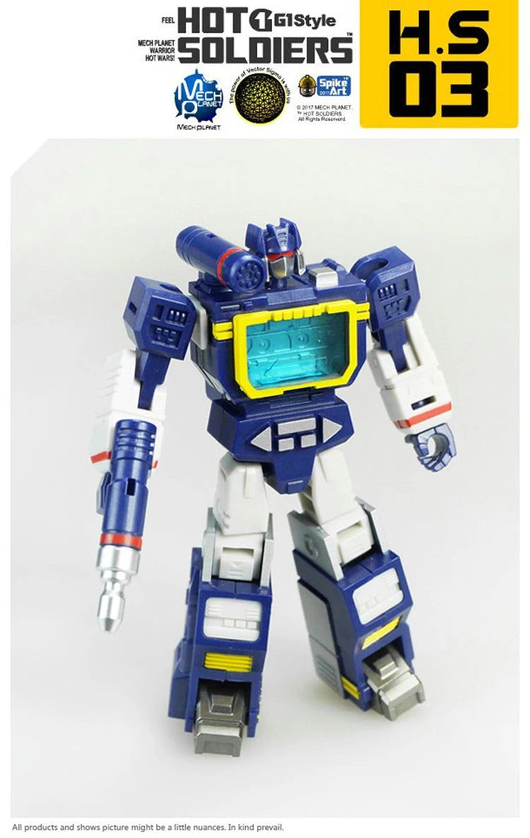Mini Soundwave With Laserbeak Transformation MFT HS-03 HS03 Hot Soldiers G1 Pocket War Deformation Action Figure Robot Toy Gifts