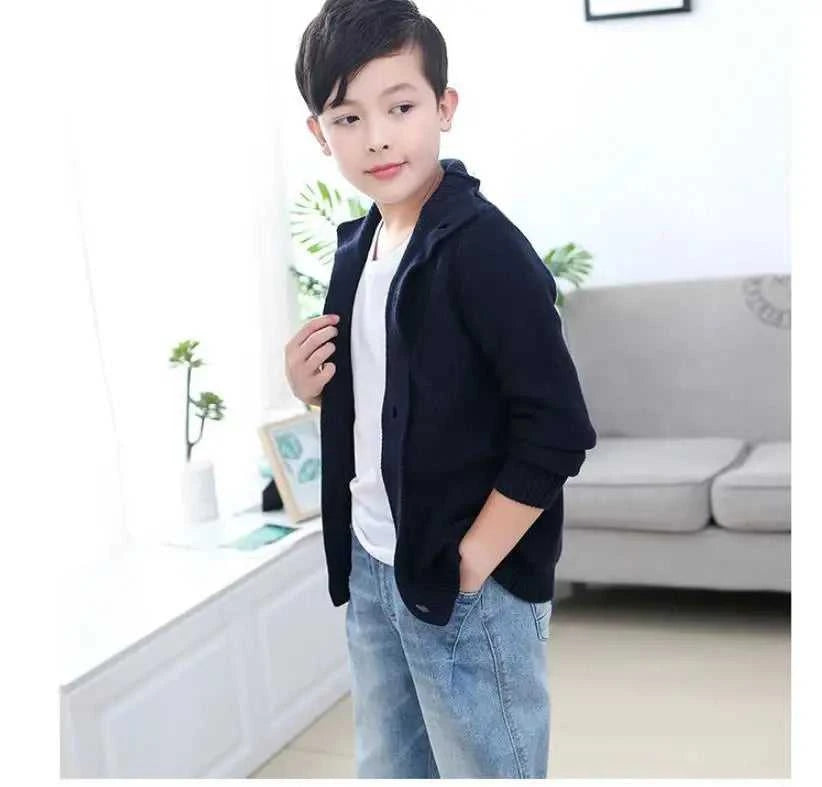 2023 new Spring Autumn Boys Sweater Solid Color Keep Warm Knitting Jacquard Weave V-neck Cardigan For Kids 2-10 Years Old The jack market .AU The jack market .AU Mum & Kids: Essential Products for Every Family $ 42 14:1254#Picture Color;200000463:200004187#2T-3T