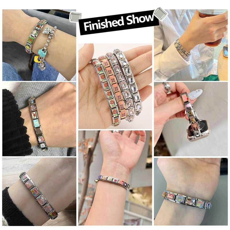Creative Black Series Cute Rabbit Cat Heart Star Eye Lips Italian Charm Links Fit 9mm Stainless Steel Bracelet DIY Making Gifts The jack market .AU The jack market .AU Jewellery & Chains $ 52 200001034:200003757#A14;200007763:201336100
