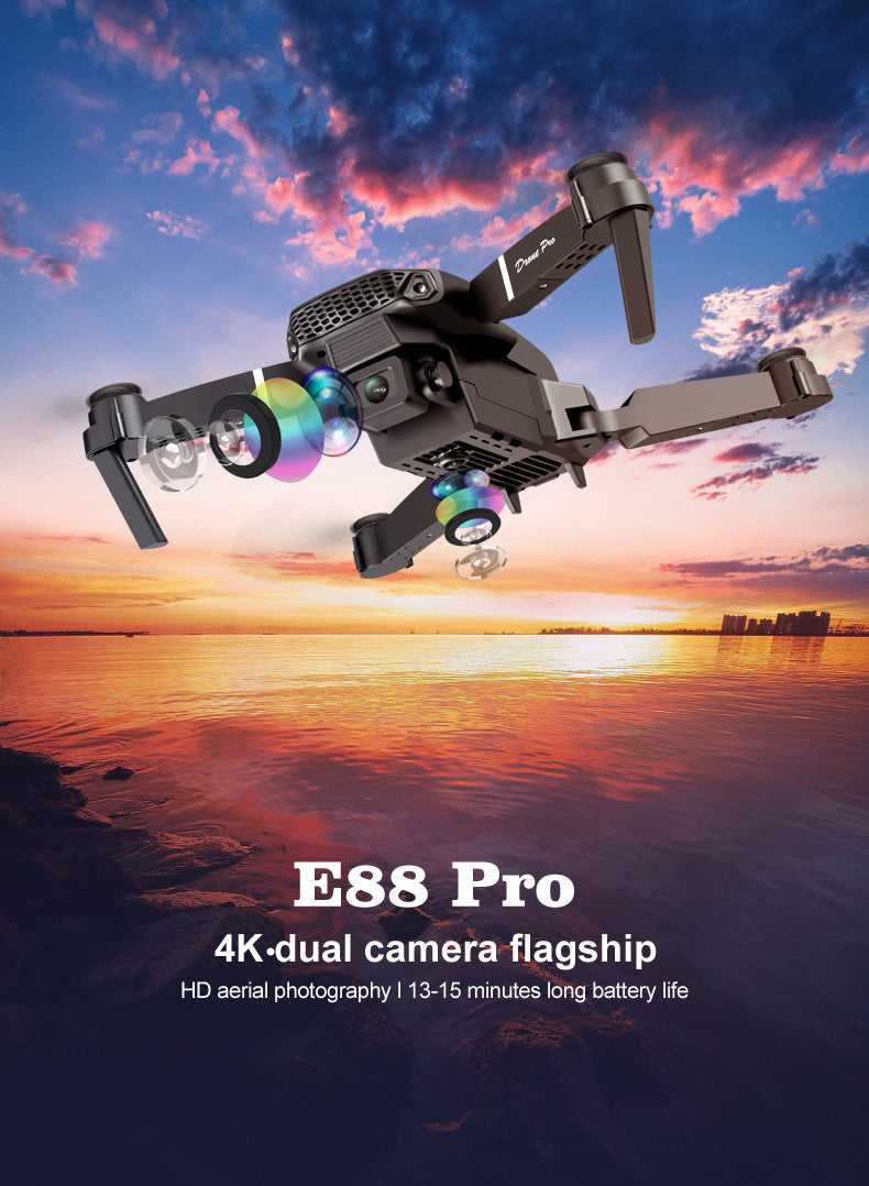 E88pro Drone Professional Dron Optical Flow 4k Dual Camera Aerial Photography Four Axis Aircraft RC Quadrotor children's toys The jack market .AU The jack market .AU Drones $ 72 14:1052#Gray-Two Camera
