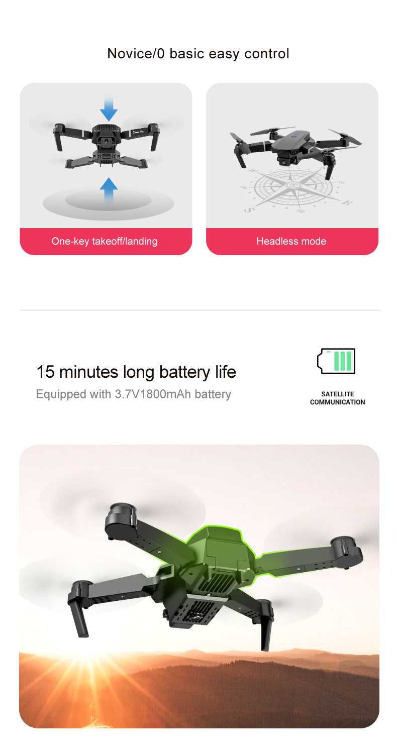 E88pro Drone Professional Dron Optical Flow 4k Dual Camera Aerial Photography Four Axis Aircraft RC Quadrotor children's toys The jack market .AU The jack market .AU Drones $ 72 14:1052#Gray-Two Camera