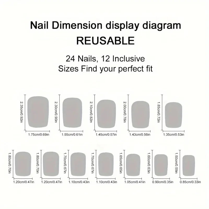 Black Magic Nails Halloween Press-On Set - 24 Pcs Black Matte with Rose Skull Design for Spooky Holiday Parties